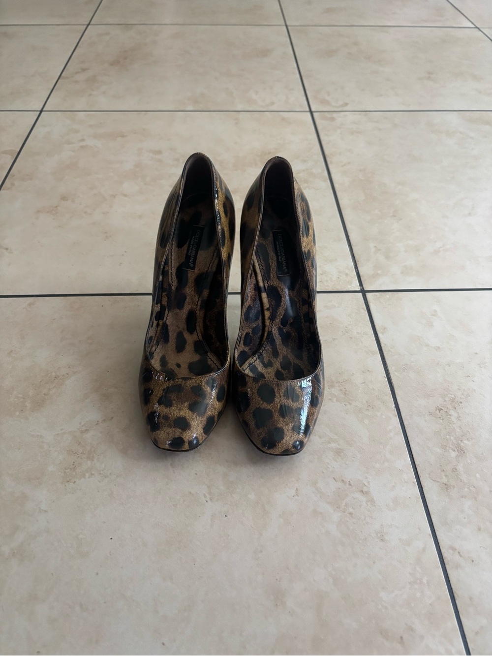 Dolce & Gabbana Leopard Print Patent Pumps